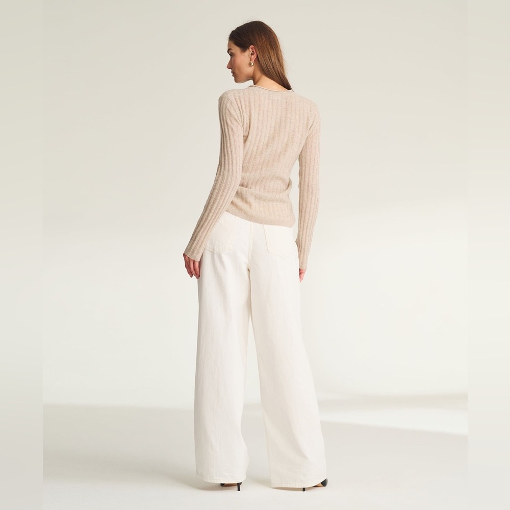 NAAM Lightweight Cashmere Ribbed Sweater - Picture 3 of 12